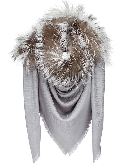 Fendi scarf with fur trim